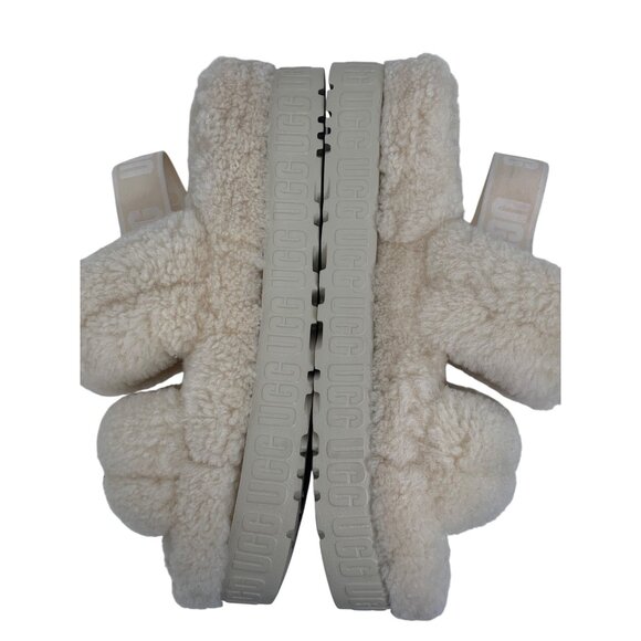 UGG Womens Oh Fluffita Natural Slide Sandal Size 9 1120876 Slippers Sheepskin - Picture 7 of 13